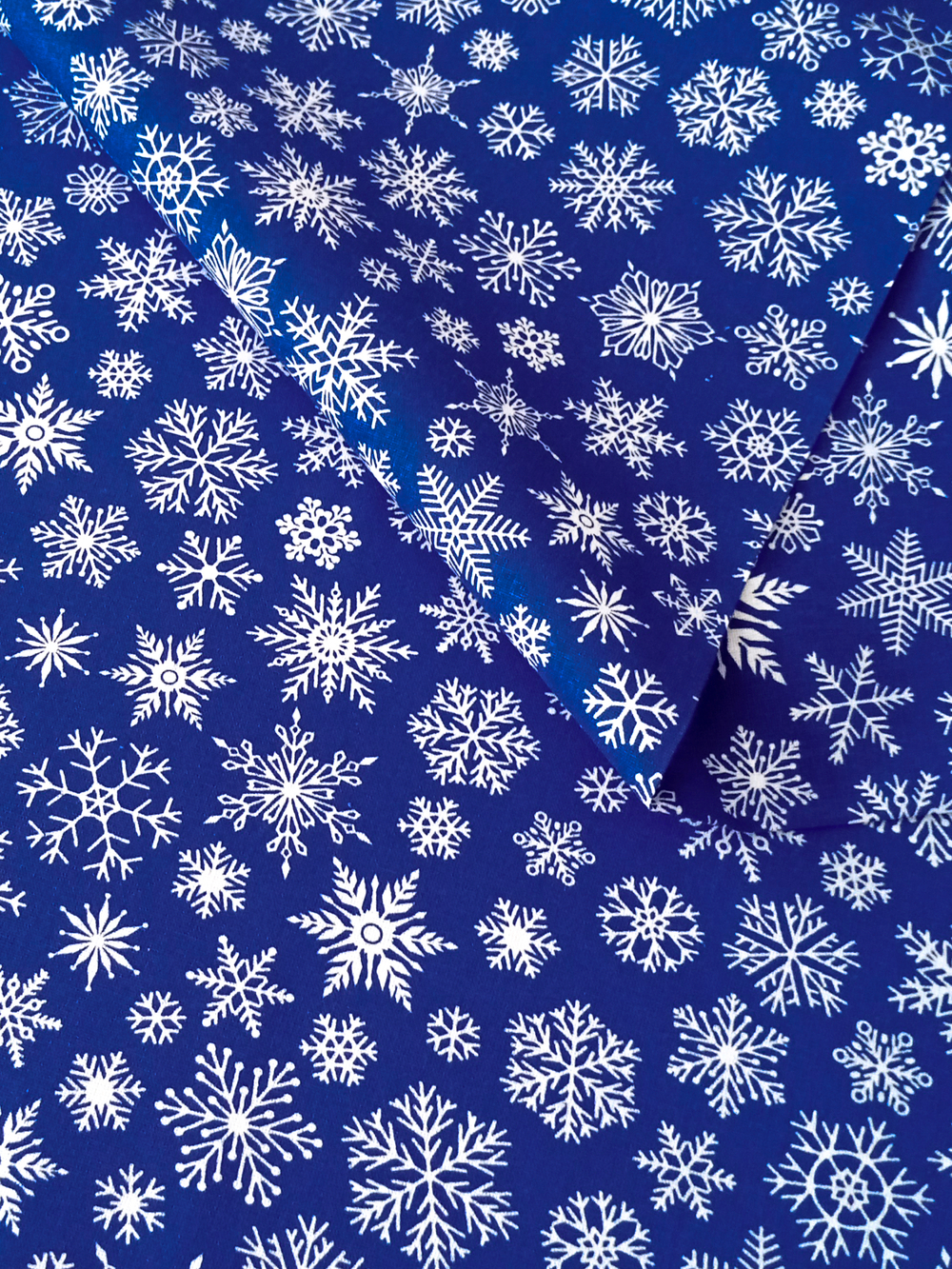 Ткань бязь плательная, рис. "Снежинки", ширина 150 см, арт. 611