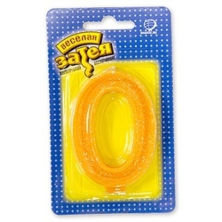 Свеча-цифра "0" Блеск, 7.6см