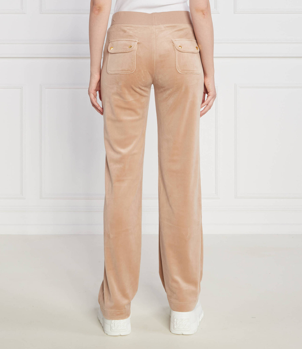 Спортивные штаны Del Ray Classic Velour Pant Pocket Design GOLD HW Juicy Couture - бежевый(JCAP180G)