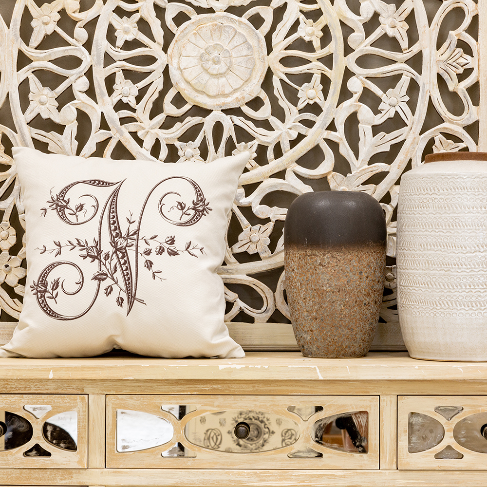 Арт-подушка Объект мечты Монограмма буквы N