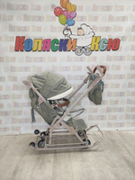Санки-коляски "Ника детям 7-8K" оливковый
