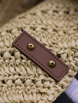 Saint Laurent Panier Small in Raffia