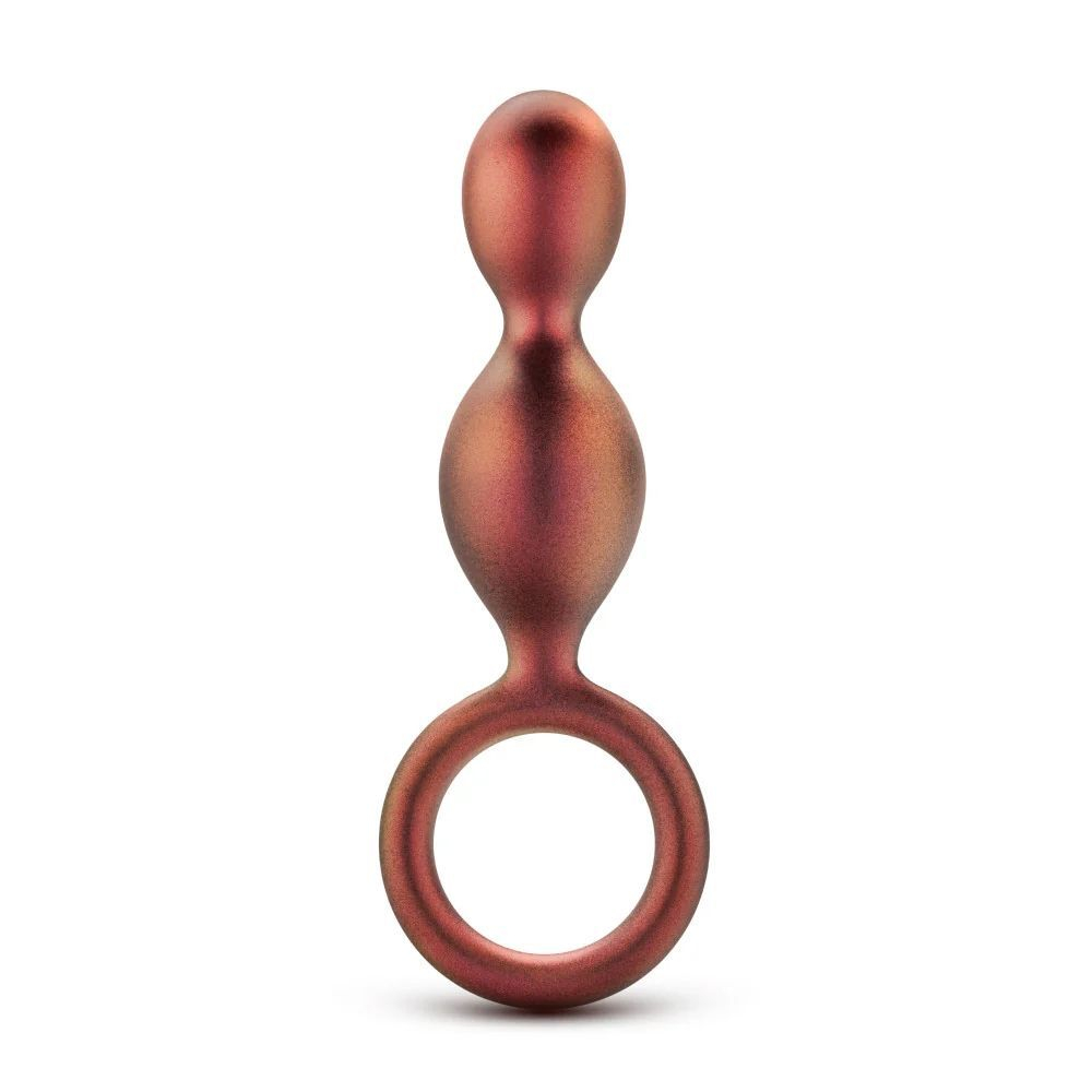 Коричневый анальный стимулятор Duo Loop Copper Anal Plug - 13,3 см. (Цвет: коричневый)