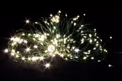 Светодиодная нить Роса 15 м., 150 теплых белых LED ламп, прозрачный провод, Winner (ww.01.4G.150-)