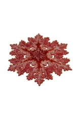 Новогодний магнит на холодильник снежинка, 3D печать, 10 см., красная