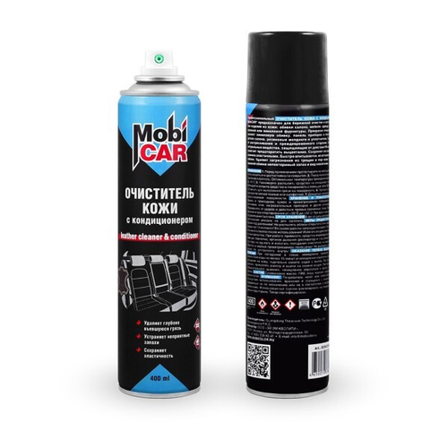 Очиститель кожи 400 мл (аэрозоль) кондиционер (MobiCar)