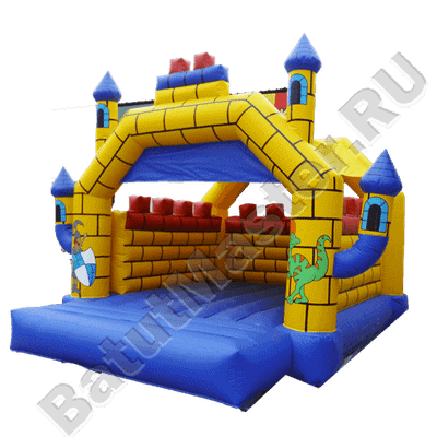Коммерческий надувной батут "Крепость 2" с крышей