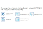 Источник бесперебойного питания СКАТ-1200У исп. 5000 (СКАТ ИБП-12/6,5-2x40)