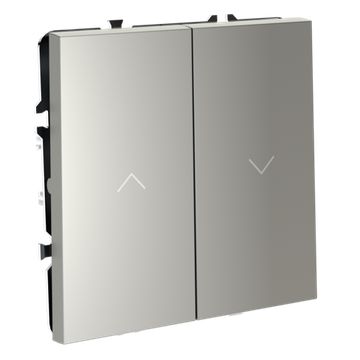 Выключатель встраиваемый VOLTUM S70 для жалюзи 10А, (сталь)