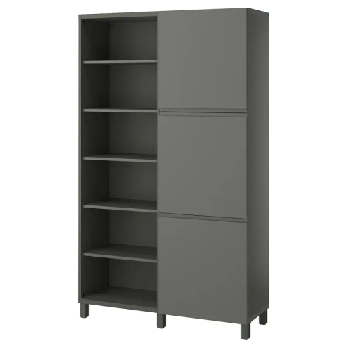 Комбинация для хранения - BESTÅ/ BESTА IKEA/ БЕСТА/БЕСТО ИКЕА, 202х120 см, темно-серый