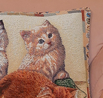 Декоративный гобеленовый чехол для интерьерной подушки Персидские котята 47*47
