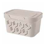 Ящик с крышкой универсальный "deluxe", 189х132х110 мм, 1,9л (светло-бежевый)