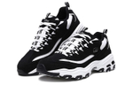 Skechers Skechers D'LITES 1.0 shock absorption, non-slip, wear-resistant, low-cut daddy shoes men's black and white plus velvet