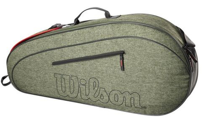 Сумка теннисная Wilson Team 3 PK Racket Bag - heather green