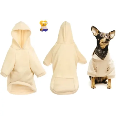 Кофта - толстовка для мелких пород собак «BRO Style», цвет мокко, р 2XL (на флисе)