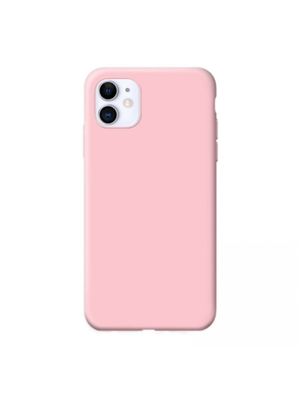 Накладка Apple 11 силикон матовый розовый Zibelino