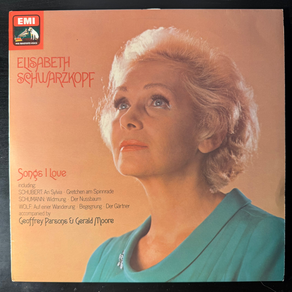 Elisabeth Schwarzkopf -Schubert, Schumann, Wolf ‎– Songs I Love (Англия 1975г.) Promo