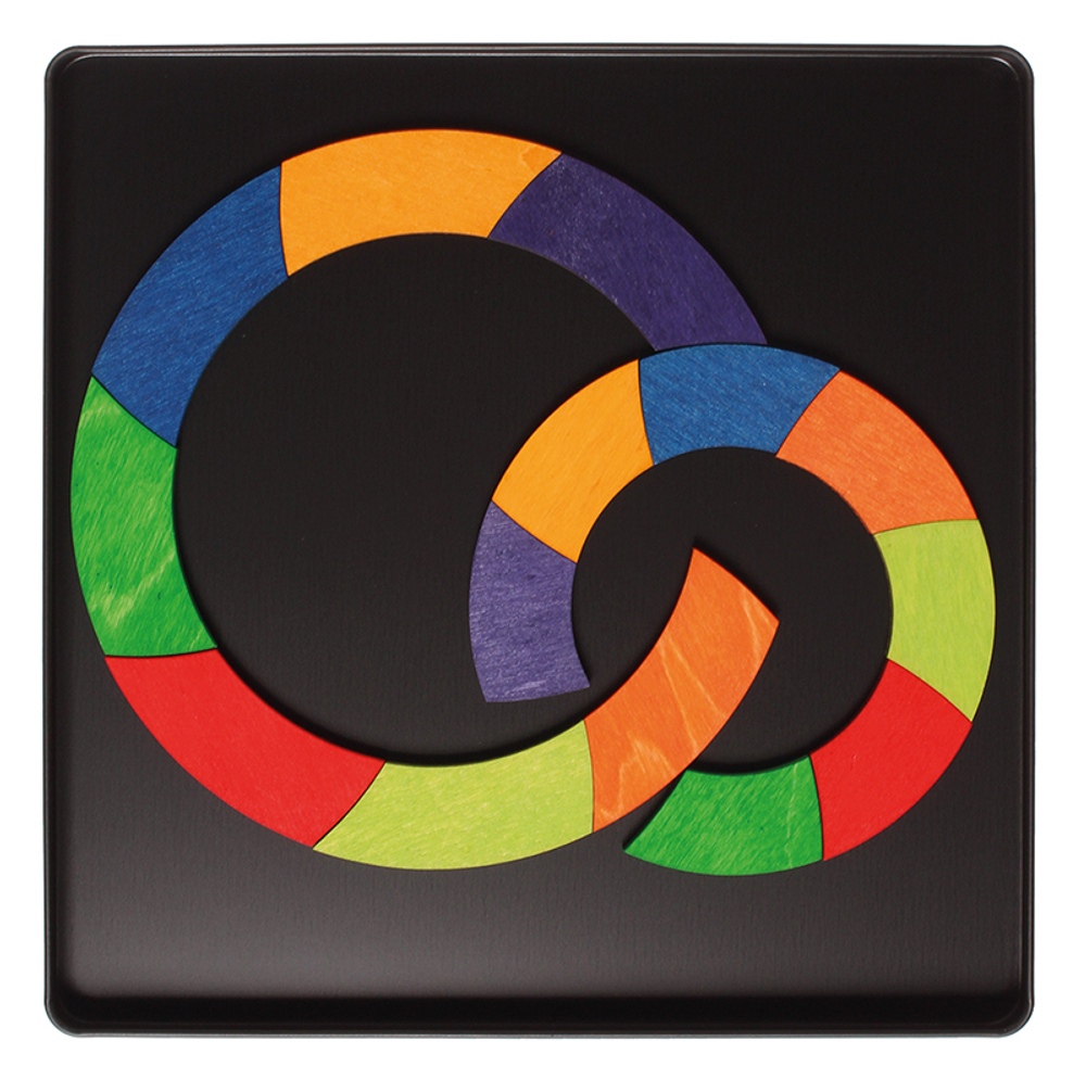 Магнитная деревянная мозаика "Круг Гете",  24 детали