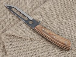 Рыбацкий нож "Акула", цельнометаллический, сталь 65Х13, рукоять бакелитовая фанера