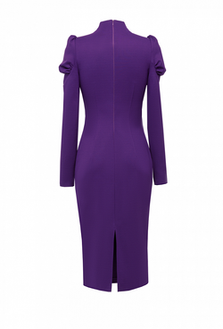 Трикотажное платье-футляр фиолетовое 01-01-21 FW