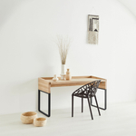 Стол компьютерный, 146х65х78, Ольтсдорф, письменный, раскладной, в стиле лофт, массив дуба, MAKOSA