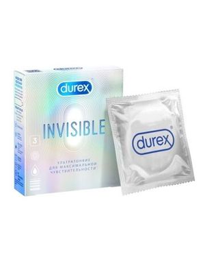 Презервативы Durex Invisible Ультратонкие 3 штуки