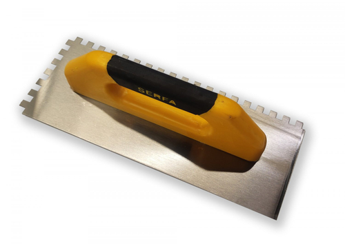 Гладилка зубчатая с закрытой пластиковой ручкой 8х8 мм 30 см Serfa 606