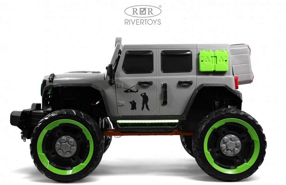Детский электромобиль RiverToys М003БХ серый