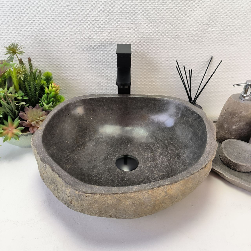 Раковина из речного камня RS-63851 (45*42*15) 0121
