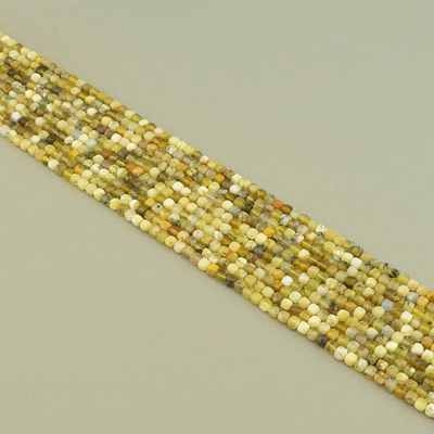 Нитка Опал 38 см. (Без замка) - Желтая