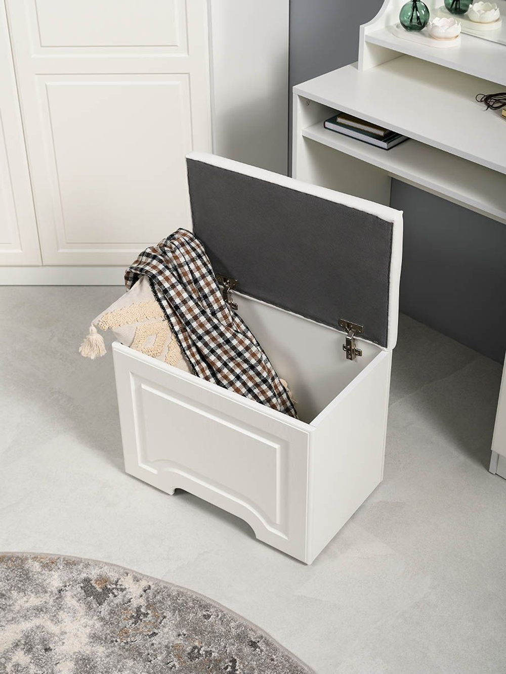 Ливерпуль Пуф 14.02 Белый/Ясень ваниль/кз.Белый