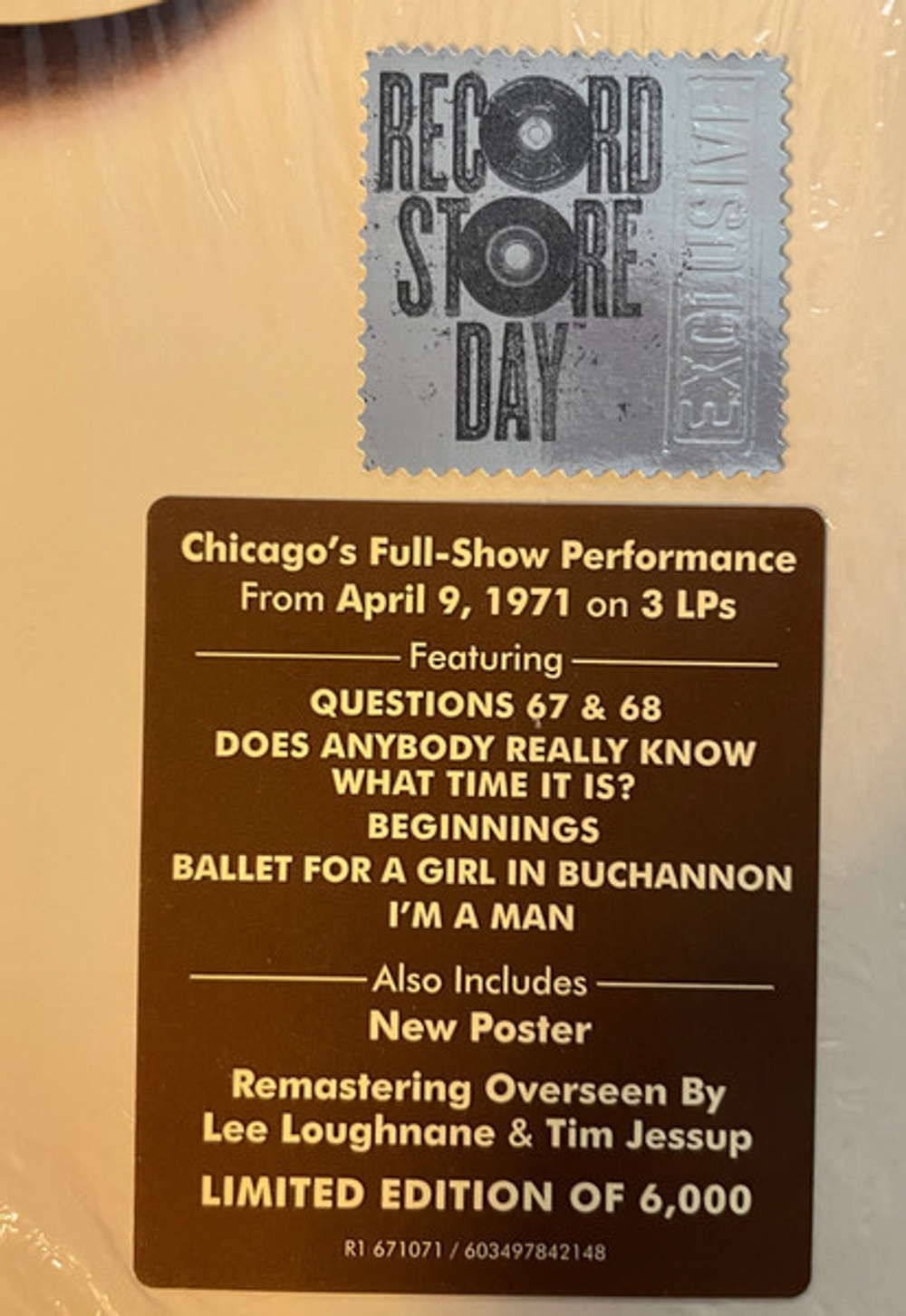 Chicago / At Carnegie Hall, April 10, 1971 (Limited Edition Box Set)(3LP)