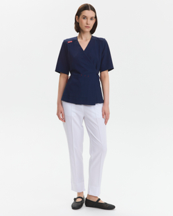 Топ с запахом медицинский женский Йошо, нэви