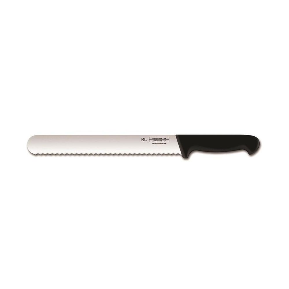Нож для хлеба 30 см PRO-Line волнистое лезвие черная ручка P.L. Proff Cuisine