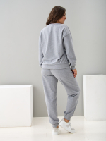 Костюм с брюками КБфл-90М/серый-меланж-п