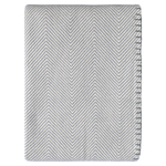 Плед из шерсти мериноса серого цвета из коллекции essential, 130х180 см