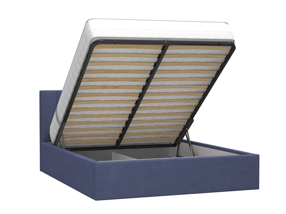 Кровать Юнона М 1600 велюр киото нэви