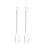 Подвеска «Изящная капля» 16 см (набор 2 шт), Прозрачный