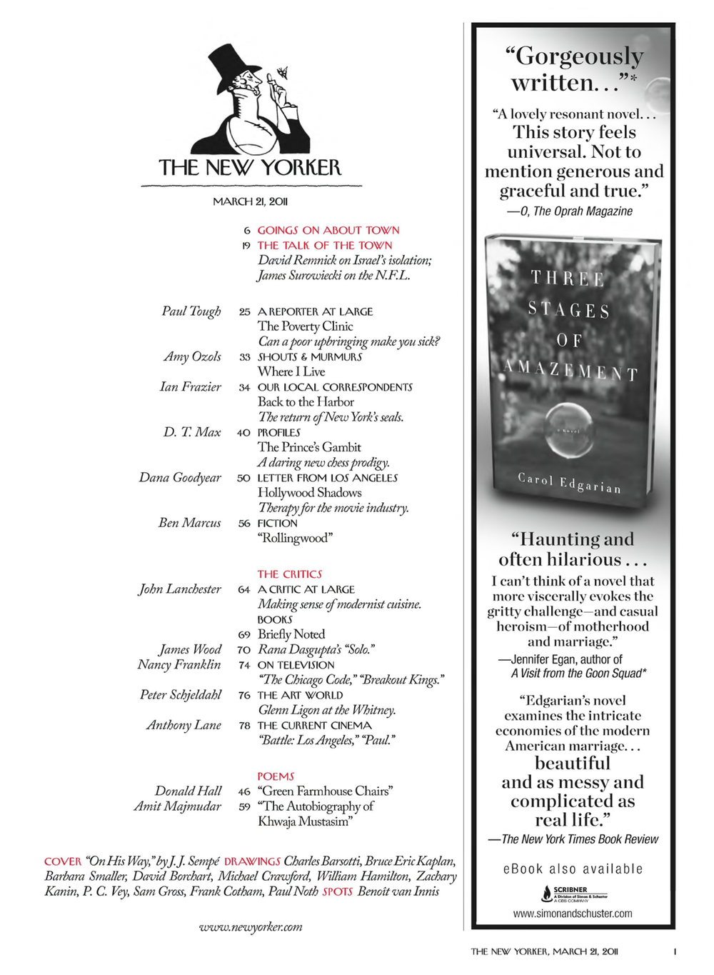 Журнал The New Yorker 21-03-2011
