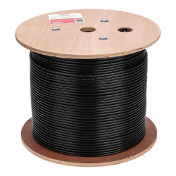 Витая пара Rexant (01-0058) Кабель витая пара U / UTP, CAT 6, PE, 4PR, 23AWG, OUTDOOR, SOLID, черный, 305м
