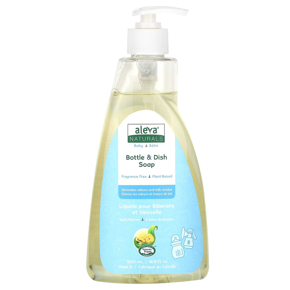 Aleva Naturals, Мыло для бутылочек и посуды, без отдушек, 500 мл (16,9 жидк. унц.)
