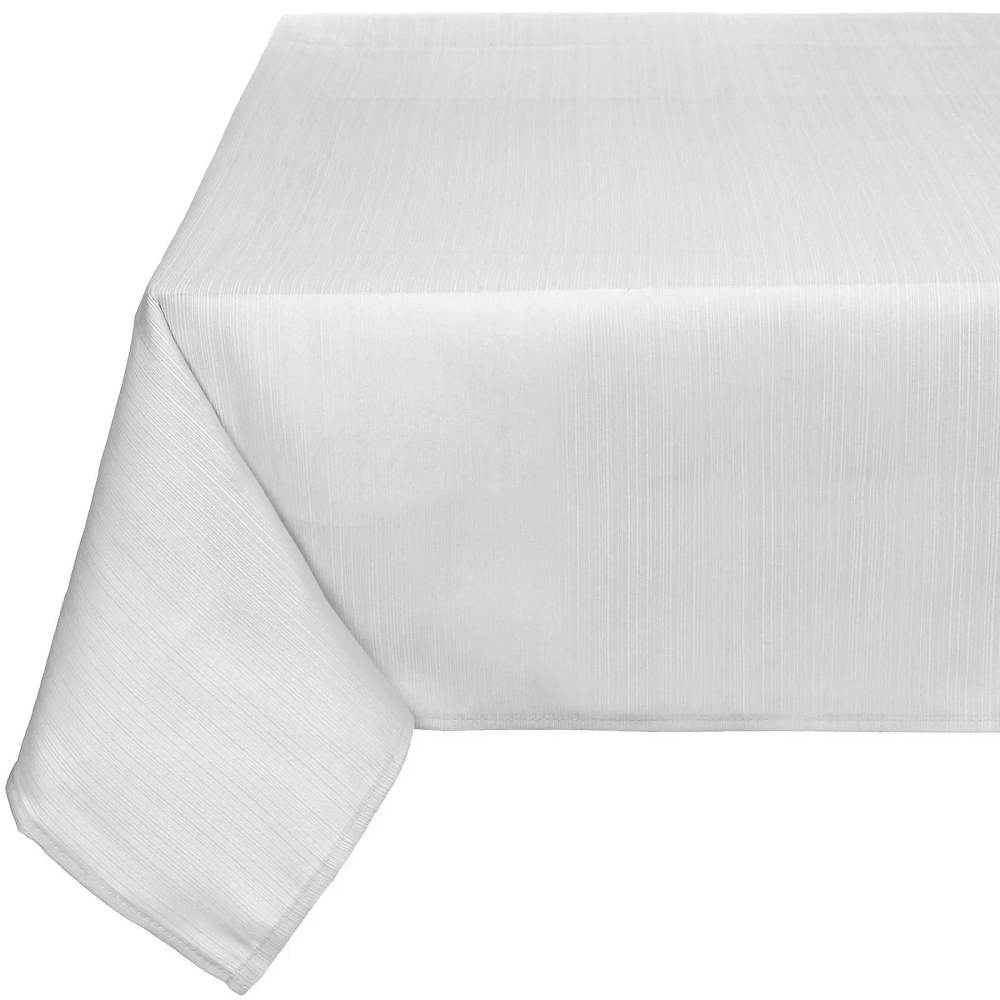 Скатерть 147*183 см «HOME», водоотталкивающая, цвет белый