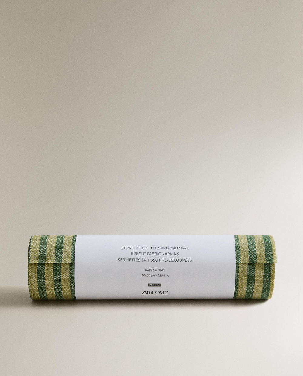Сервировочные тканевые салфетки Zara Home, зелёный, 20 шт., 1217/022