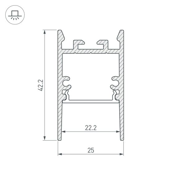 Профиль Arlight SL-Comfort-2542-2000 Black 046934