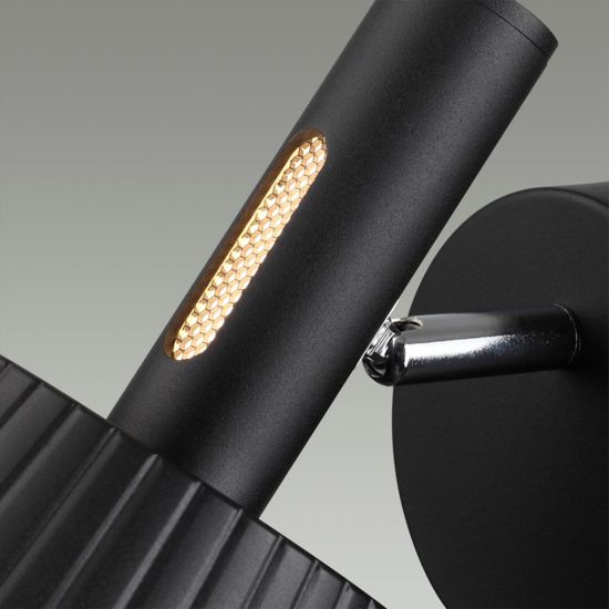 6643/7WL HIGHTECH ODL24 000 черный/металл/акрил Настенный светильник (выкл на корпусе) IP20 LED 10W 3000K 220V MALI