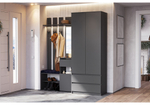 Прихожая Woodville Сибити графит серый  1