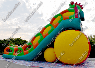 Батут-горка "Дракон 2" без шипов, 14*7*9 м