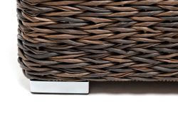 "Лунго" трансформирующийся диван из искусственного ротанга (гиацинт), цвет коричневый