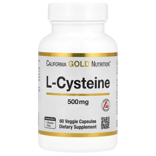 California Gold Nutrition, L-цистеин, AjiPure®, 500 мг, 60 растительных капсул