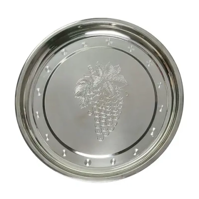Поднос металлический 30 см круглый